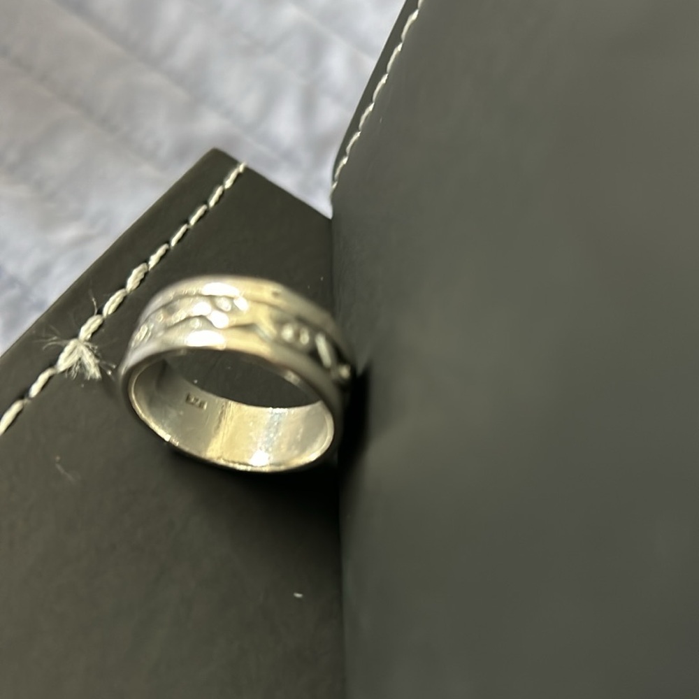Vintage Solid Silver 925 Unisex Ring - image 2